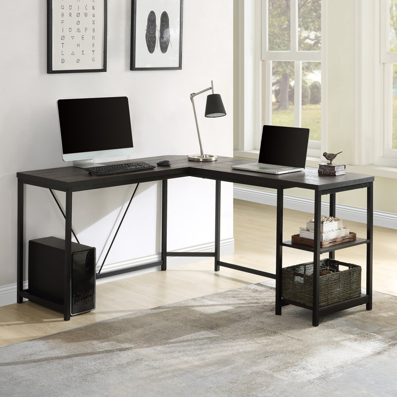 17 Stories Deveau Reversible LShape Desk Wayfair Canada